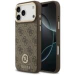 Guess 4G Strass Logo MagSafe Brown iPhone 17 Pro Max Tok