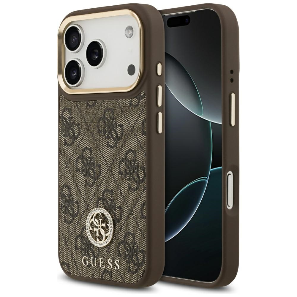 Guess 4G Strass Logo MagSafe Brown iPhone 17 Pro Tok
