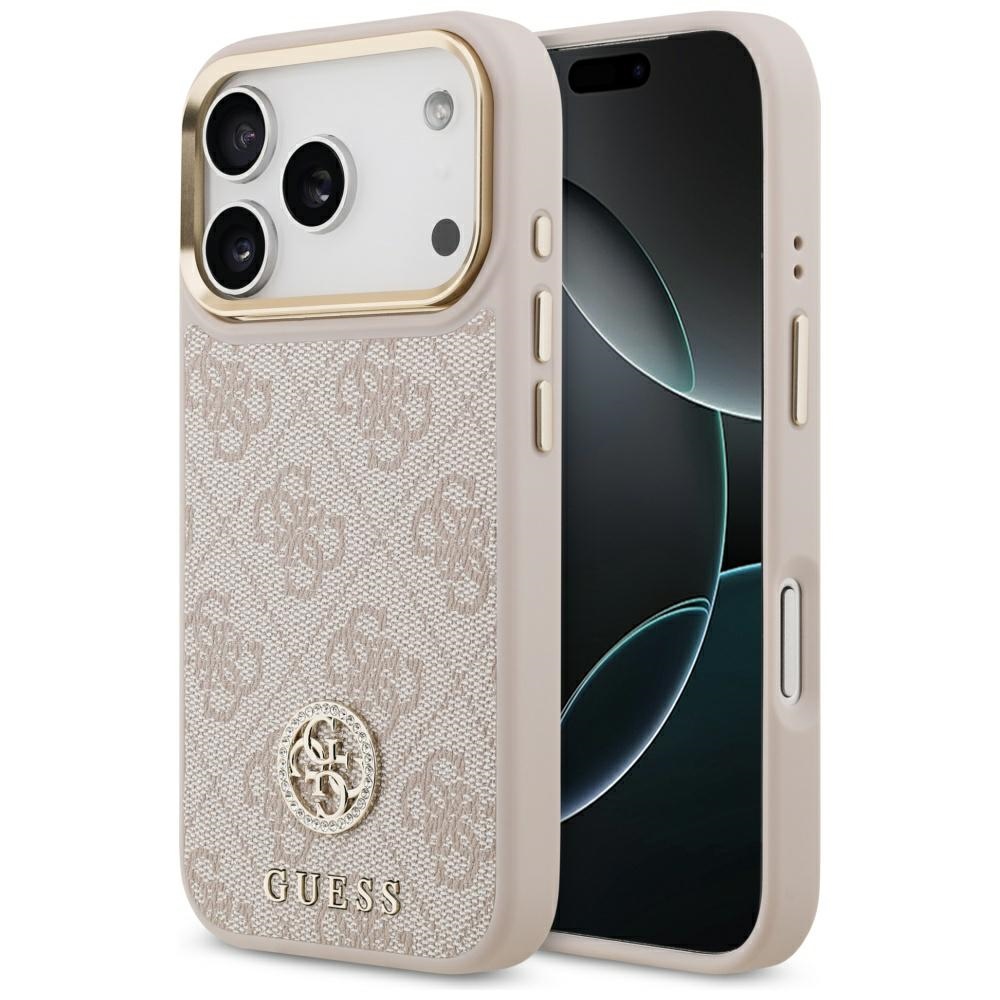 Guess 4G Strass Logo MagSafe Pink iPhone 17 Pro Tok