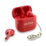 Guess Classic Logo Charm TWS Wireless Headphones Red