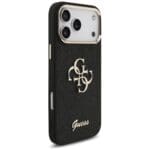 Guess Fixed Glitter Big 4G Metal Frame Black iPhone 17 Pro Max Tok