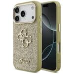 Guess Fixed Glitter Big 4G Metal Frame Gold iPhone 17 Pro Tok