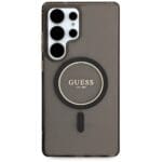 Guess Glitter Circle Classic Logo MagSafe Black Samsung Galaxy S25 Ultra Tok