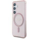 Guess Glitter Circle Classic Logo MagSafe Pink Samsung Galaxy S25 Tok