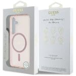 Guess Glitter Circle Classic Logo MagSafe Pink Samsung Galaxy S25 Tok