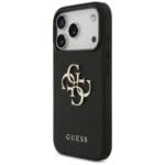 Guess Grained Big 4G & Classic Logo Black iPhone 17 Pro Tok