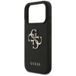 Guess Grained Big 4G & Classic Logo Black iPhone 17 Pro Tok
