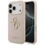 Guess Grained Big 4G & Classic Logo Pink iPhone 17 Pro Tok
