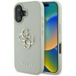 Guess Grained Big 4G Logo Small Classic Logo Green iPhone 16 Tok