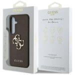 Guess Grained Big 4G Logo Small Classic Logo to Brown Samsung Galaxy S25 Tok