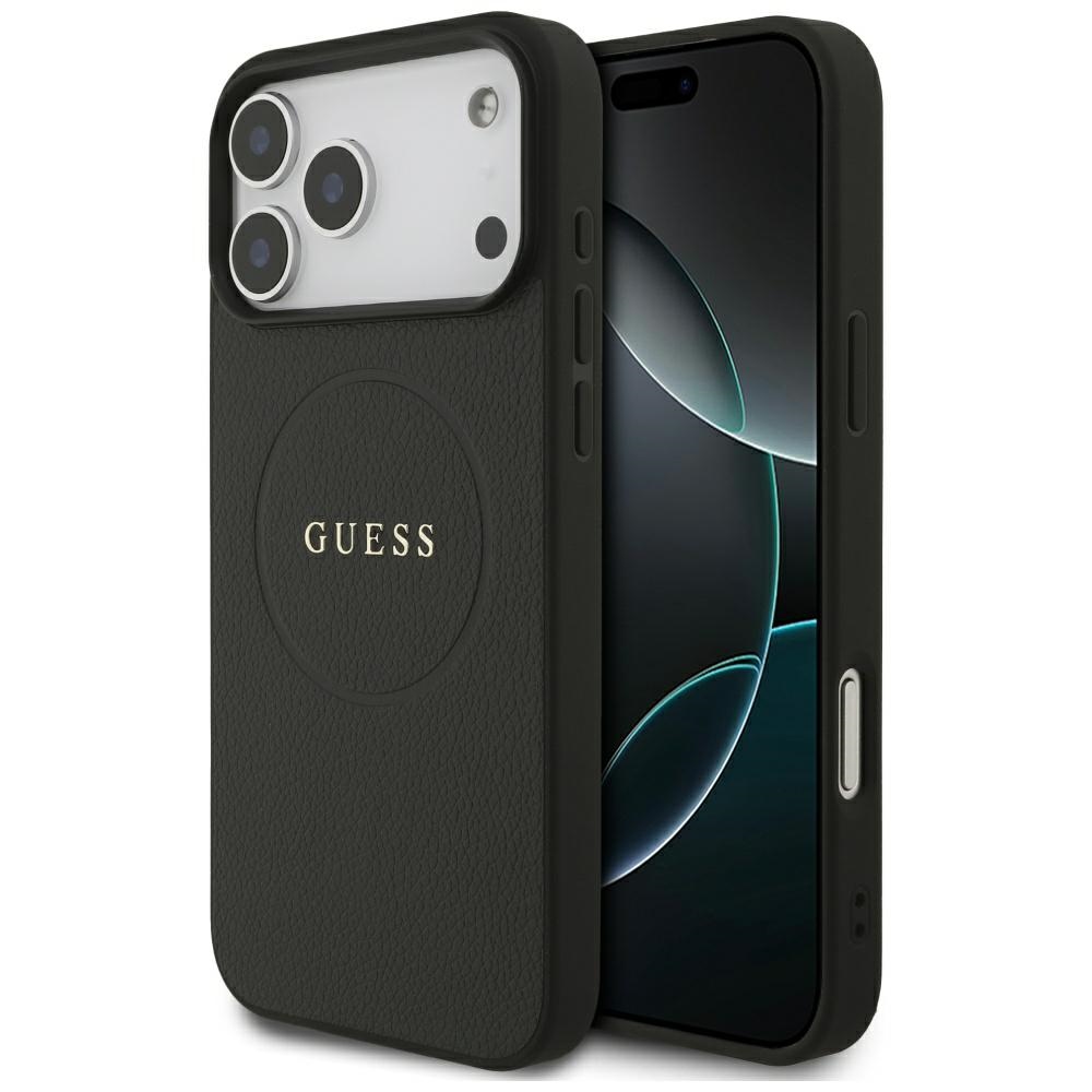 Guess Grained Ring MagSafe Black iPhone 17 Pro Max Tok