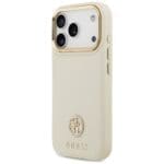 Guess Grained Strass Logo MagSafe Beige iPhone 17 Pro Tok