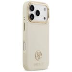 Guess Grained Strass Logo MagSafe Beige iPhone 17 Pro Tok