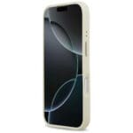 Guess Grained Strass Logo MagSafe Beige iPhone 17 Tok