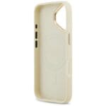 Guess Grained Strass Logo MagSafe Beige iPhone 17 Tok