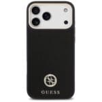 Guess Grained Strass Logo MagSafe Black iPhone 17 Pro Max Tok