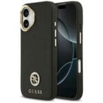 Guess Grained Strass Logo MagSafe Black iPhone 17 Tok
