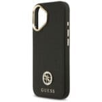 Guess Grained Strass Logo MagSafe Black iPhone 17 Tok