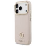 Guess Grained Strass Logo MagSafe Pink iPhone 17 Pro Tok