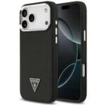 Guess Grained Triangle Logo MagSafe Black iPhone 17 Pro Max Tok