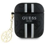 Guess GUA2P4RPSK Cover Black 4G Printed Stripes Charm AirPods Pro/Pro 2 Tok