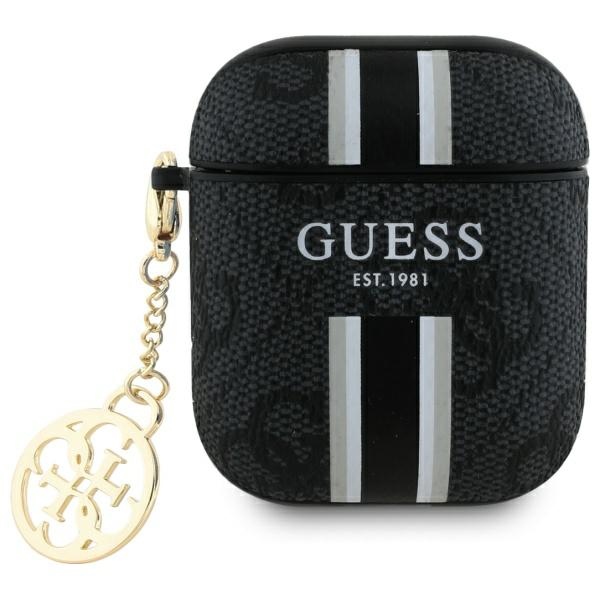 Guess GUA2P4RPSK Cover Black 4G Printed Stripes Charm AirPods Pro/Pro 2 Tok