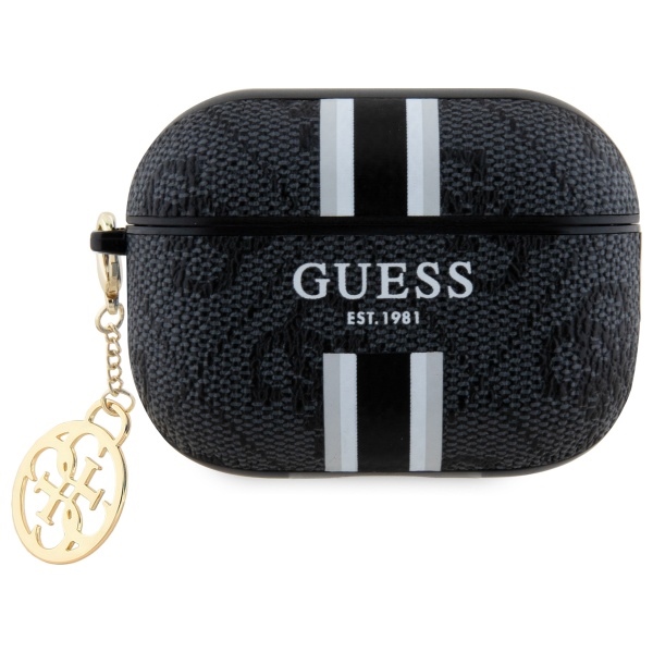 Guess GUAP2P4RPSK (2022/2023) Cover Black 4G Printed Stripes Charm AirPods Pro 2 Tok