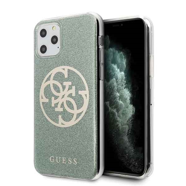 Guess GUHCN58PCUGLKA Khaki Hardcase 4G Circle Glitter iPhone 11 Pro Tok