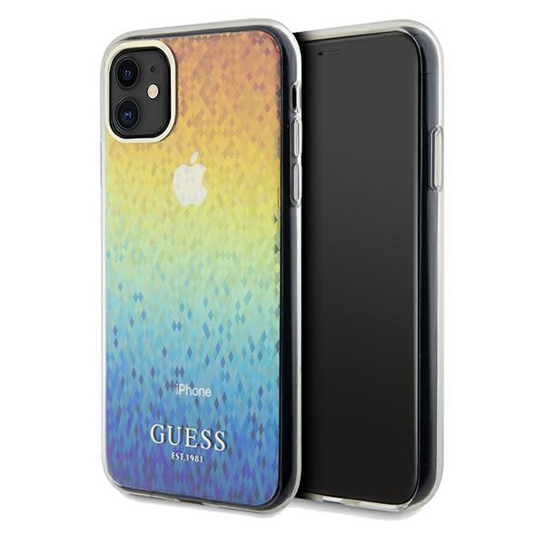 Guess GUHCN61HDECMI Hardcase IML Faceted Mirror Disco Iridescent iPhone 11/XR Tok