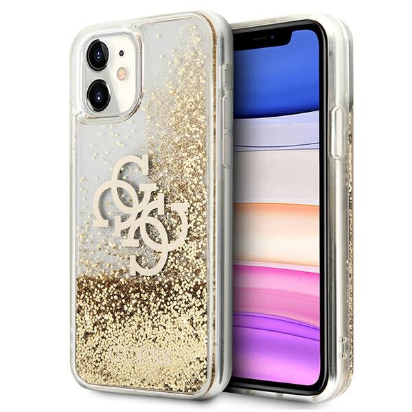 Guess GUHCN61LG4GGO Gold Hardcase 4G Big Liquid Glitter iPhone 11/XR Tok