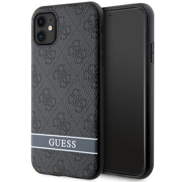 Guess GUHCN61P4SNK Grey Hardcase 4G Stripe iPhone 11/XR Tok