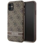 Guess GUHCN61P4SNW Brown Hardcase 4G Stripe iPhone 11/XR Tok