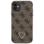 Guess GUHCN61P4TDSCPW Brown Hardcase Crossbody 4G Metal Logo iPhone 11/XR Tok