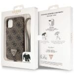 Guess GUHCN61P4TDSCPW Brown Hardcase Crossbody 4G Metal Logo iPhone 11/XR Tok