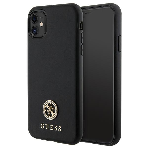 Guess GUHCN61PS4DGPK Black Hardcase Strass Metal Logo iPhone 11/XR Tok