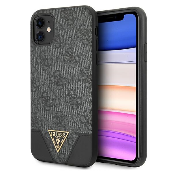 Guess GUHCN61PU4GHBK Grey Hardcase 4G Triangle Collection iPhone 11/XR Tok