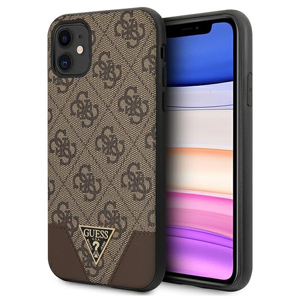 Guess GUHCN61PU4GHBR Brown Hardcase 4G Triangle Collection iPhone 11/XR Tok