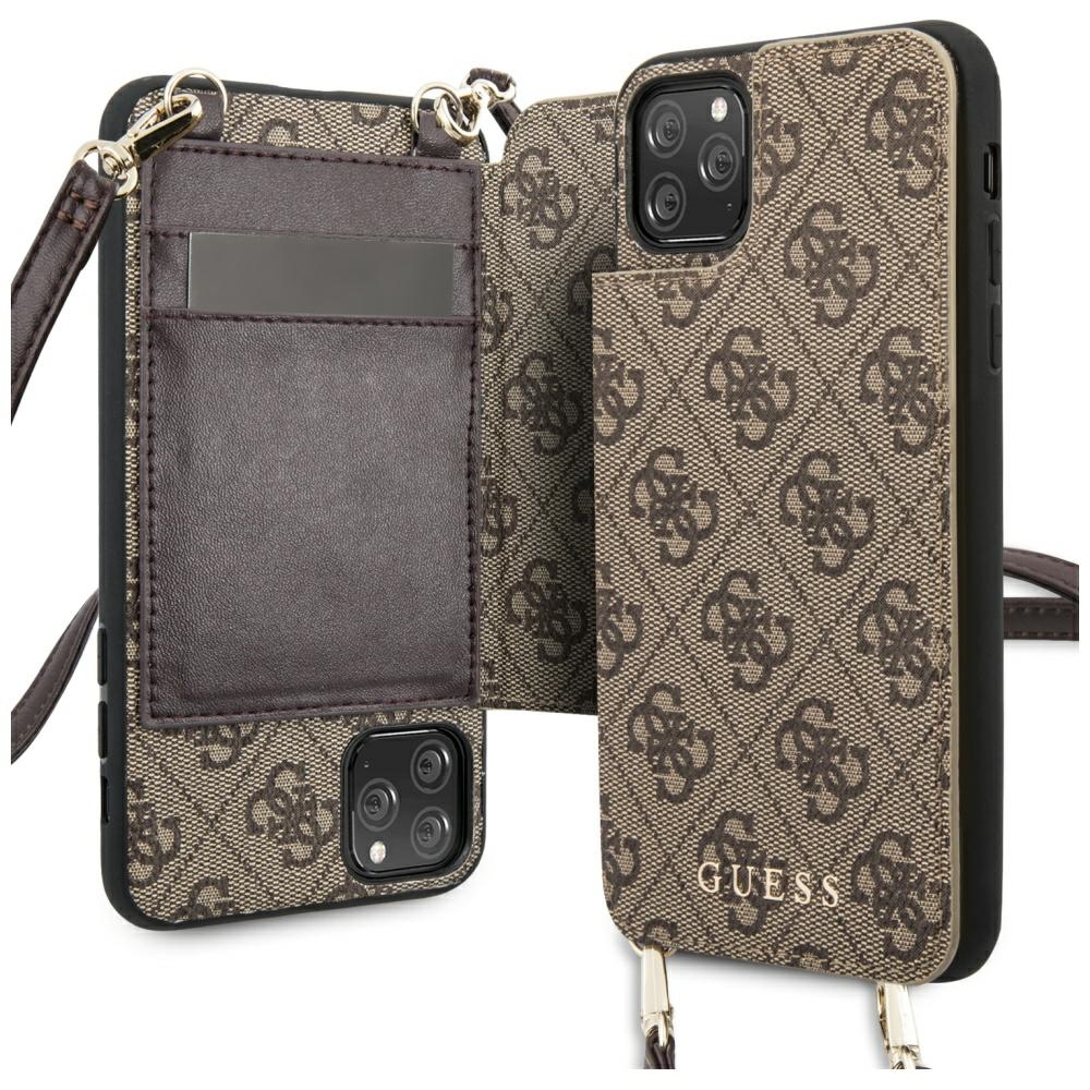Guess GUHCN65CB4GB Brown Hardcase 4G Crossbody iPhone 11 Pro Max Tok