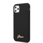 Guess GUHCN65LSLMGBK Black Hardcase Silicone Vintage Gold Logo iPhone 11 Pro Max Tok