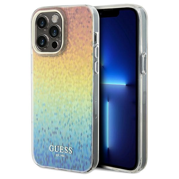 Guess GUHCP13XHDECMI Hardcase IML Faceted Mirror Disco Iridescen iPhone 13 Pro Max Tok