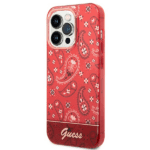 Guess GUHCP14LHGBNHR Red Hardcase Bandana Paisley iPhone 14 Pro Tok