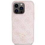 Guess GUHCP14LP4TDSCPP Pink Hardcase Crossbody 4G Metal Logo iPhone 14 Pro Tok