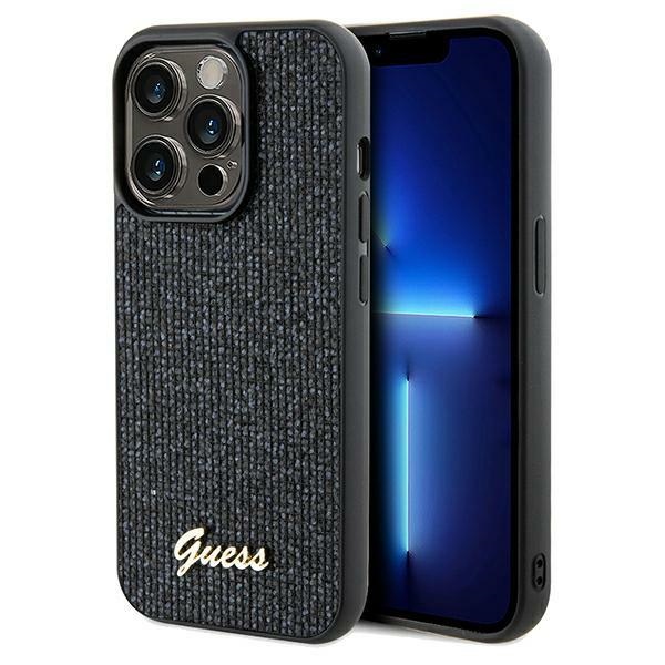 Guess GUHCP14LPMSDGSK Black Hardcase Disco Metal Script iPhone 14 Pro Tok