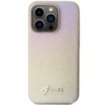 Guess GUHCP14LPSAIRSD Gold Hardcase Saffiano Iridescent Script iPhone 14 Pro Tok