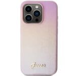 Guess GUHCP14LPSAIRSP Pink Hardcase Saffiano Iridescent Script iPhone 14 Pro Tok
