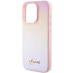 Guess GUHCP14LPSAIRSP Pink Hardcase Saffiano Iridescent Script iPhone 14 Pro Tok