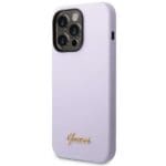 Guess GUHCP14LSLSMU Purple Hardcase Silicone Vintage Gold Logo iPhone 14 Pro Tok