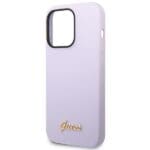 Guess GUHCP14LSLSMU Purple Hardcase Silicone Vintage Gold Logo iPhone 14 Pro Tok