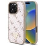 Guess GUHCP16LPG4GPH White Hardcase New 4G Triangle iPhone 16 Pro Tok