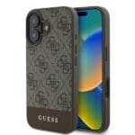 Guess GUHCP16MG4GLBR Brown Hardcase 4G Bottom Stripe iPhone 16 Plus Tok